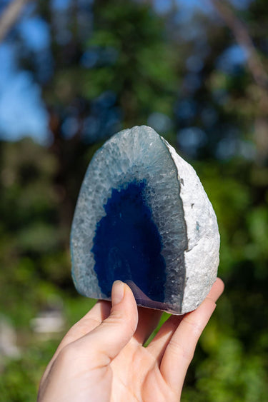 Blue Agate Candle Holder